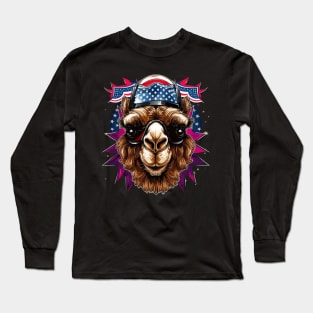 Patriotic Camel Long Sleeve T-Shirt